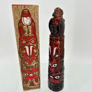 Rare Vintage Avon Totem Pole Decanter Boxed Deep Woods Aftershave Full w/ Box